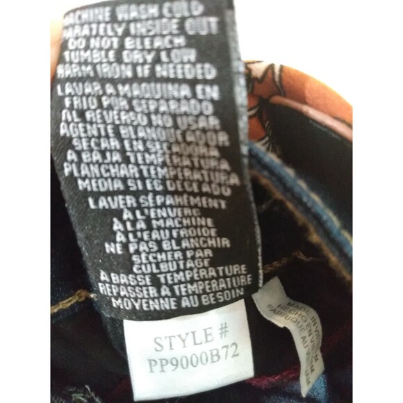 Royalty For Me Women Mid‎ Rise Skinny Dark Cloth Belt Denim Jeans Size 16P - Picture 8 of 8